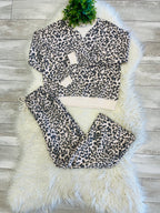 Women’s Leopard Print Two Piece Set