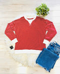 Women’s Zenana Rust Striped Long Sleeve Top