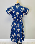 Women’s Umgee Navy and Cream Printed Dress