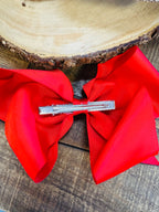 Hair Bow 8” Alligator Clip - Red