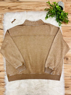 Women’s Zenana Curvy Mocha Quarter Zip Top