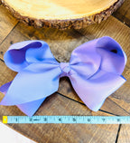 Hair Bow 8” Alligator Clip - Light Violet