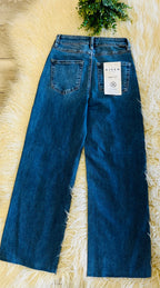 Women’s Risen High Rise Crop Wide Leg Jeans Style 5954