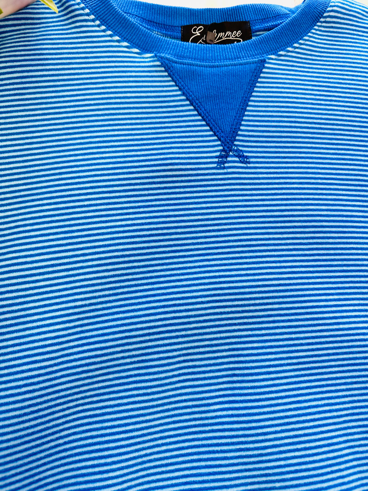Women’s Evermmee Blue Striped Sweater Top - True to Size