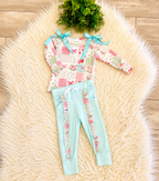 Girl’s Ribbon Bow Floral Outfit
