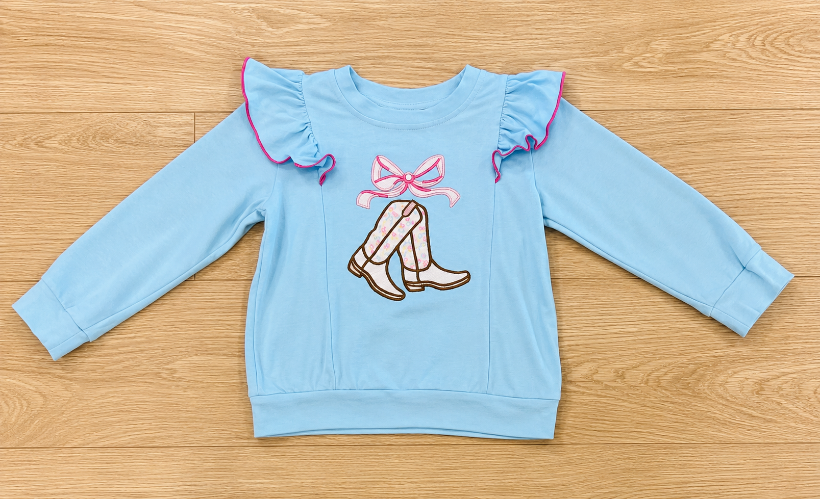 Girl’s Floral Cowgirl Boot Set