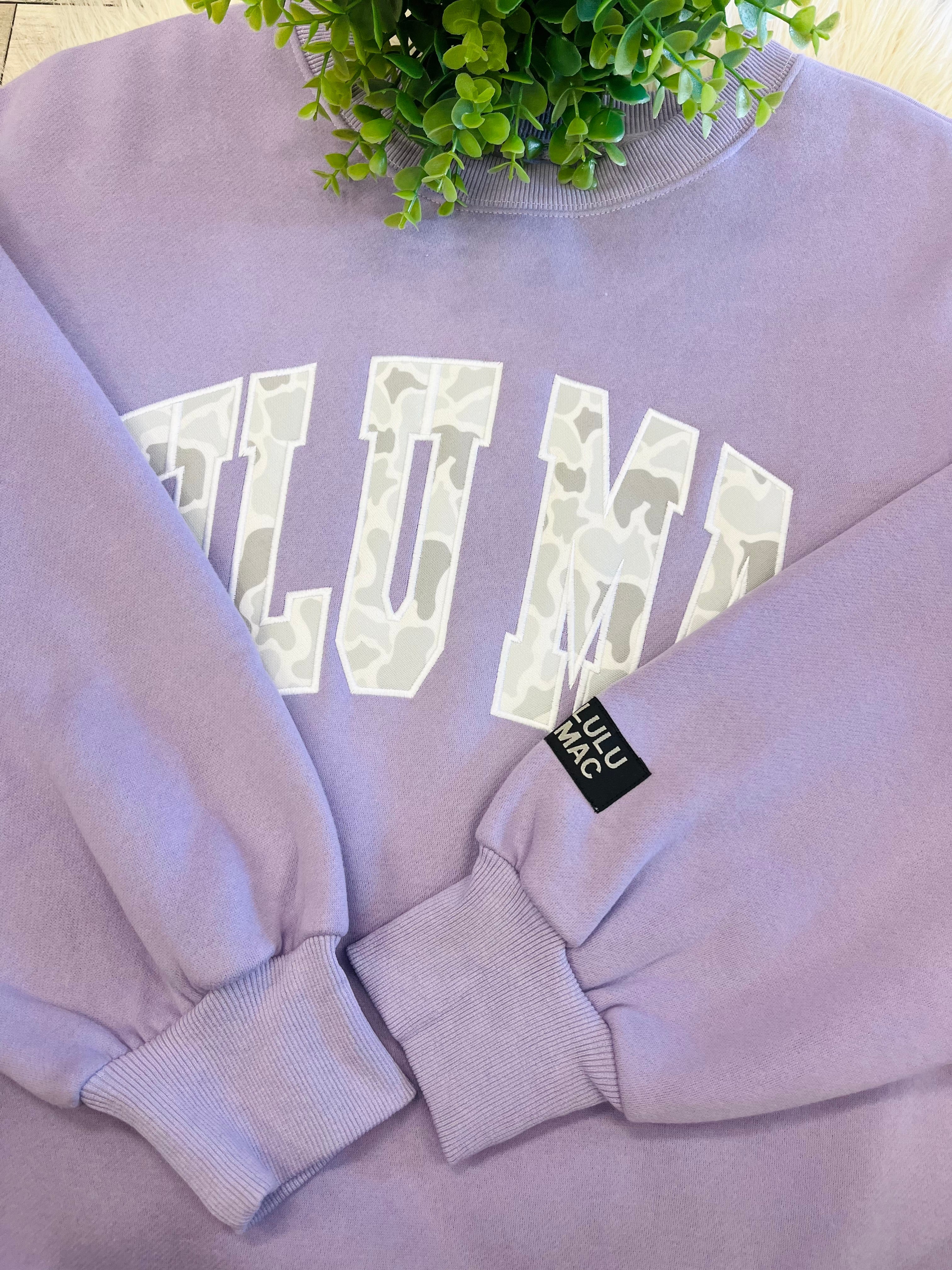 Women’s LuLu Mac Purple Camouflage Sweatshirt