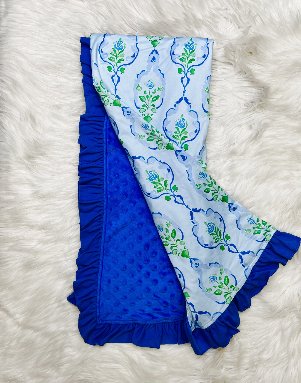 Girl’s Clover Cottage Newborn Blue Frame 3 Piece Set