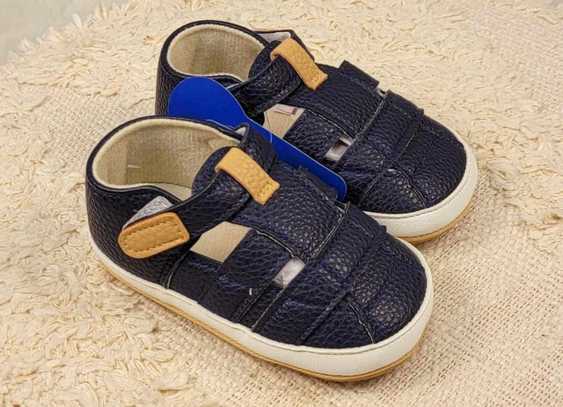 Boys Navy Strapped Sandals