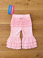 Girl’s Pink Ruffle Bottom Pants by RuffleButts