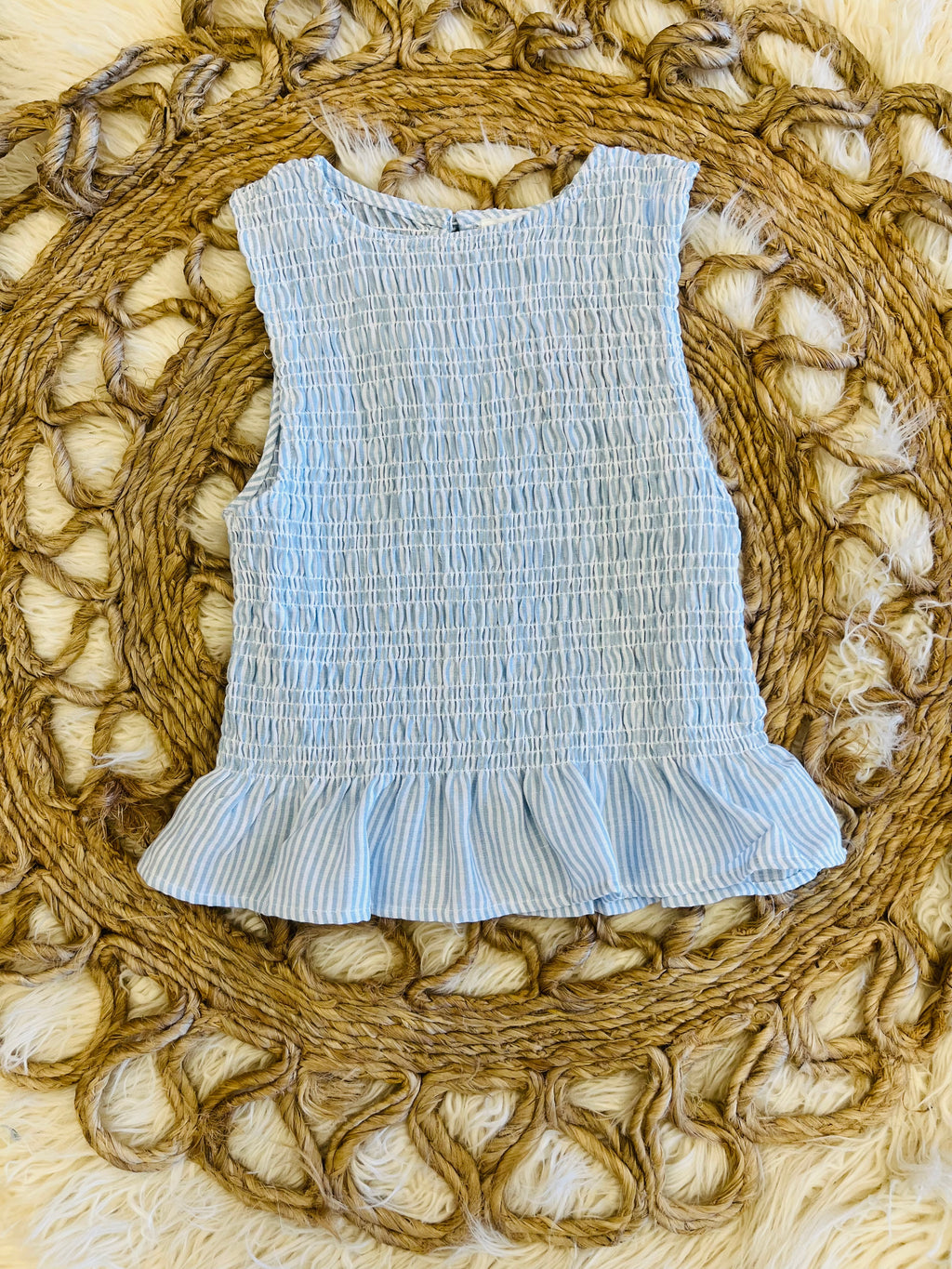 Women’s Blu Pepper Blue Smocked Top