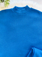 Women’s Zenana Classic Blue Mocked Neck Pant Set