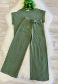 Women’s Zenana Cute Cotton Set In Olive