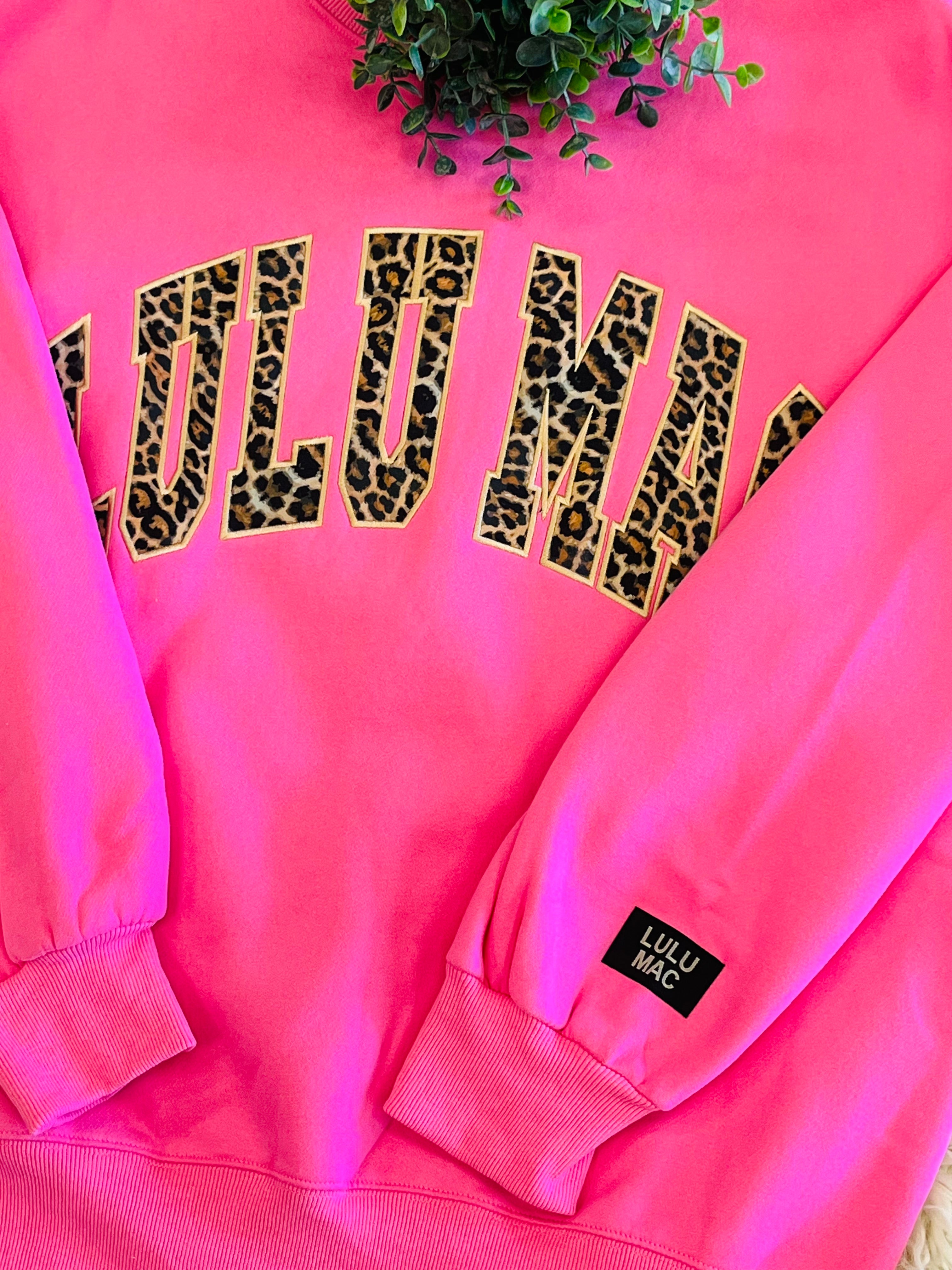 LuLu Mac Pink Cheetah Print Sweatshirt