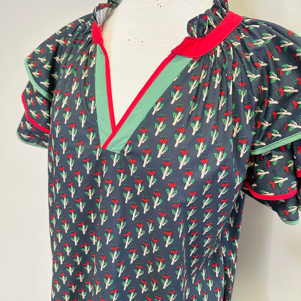 Women’s Umgee Red and Green Print Dress