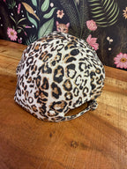 Metallic Beige Cheetah Print Hat