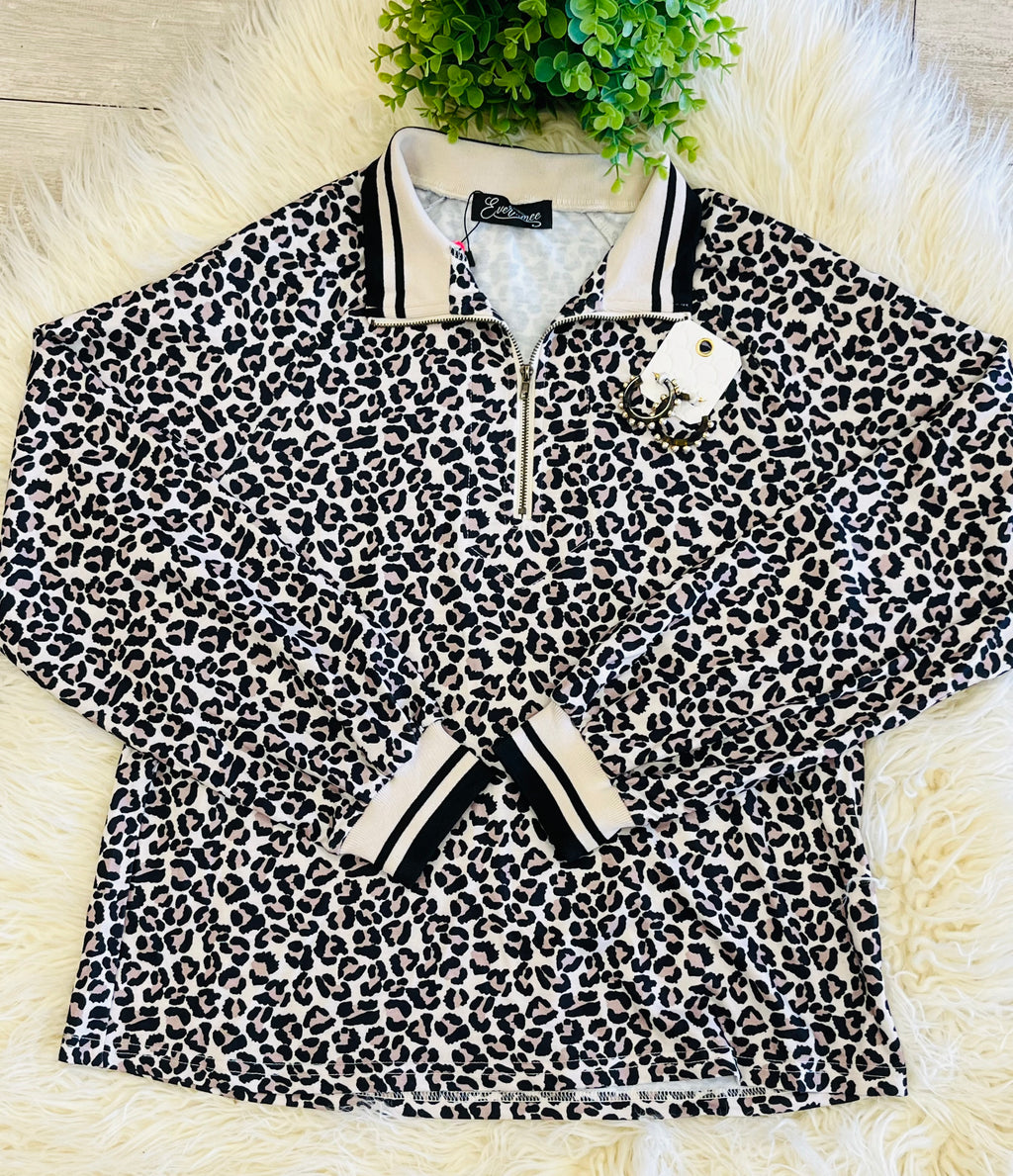Women’s EverMMee Leopard Print Quarter Zip