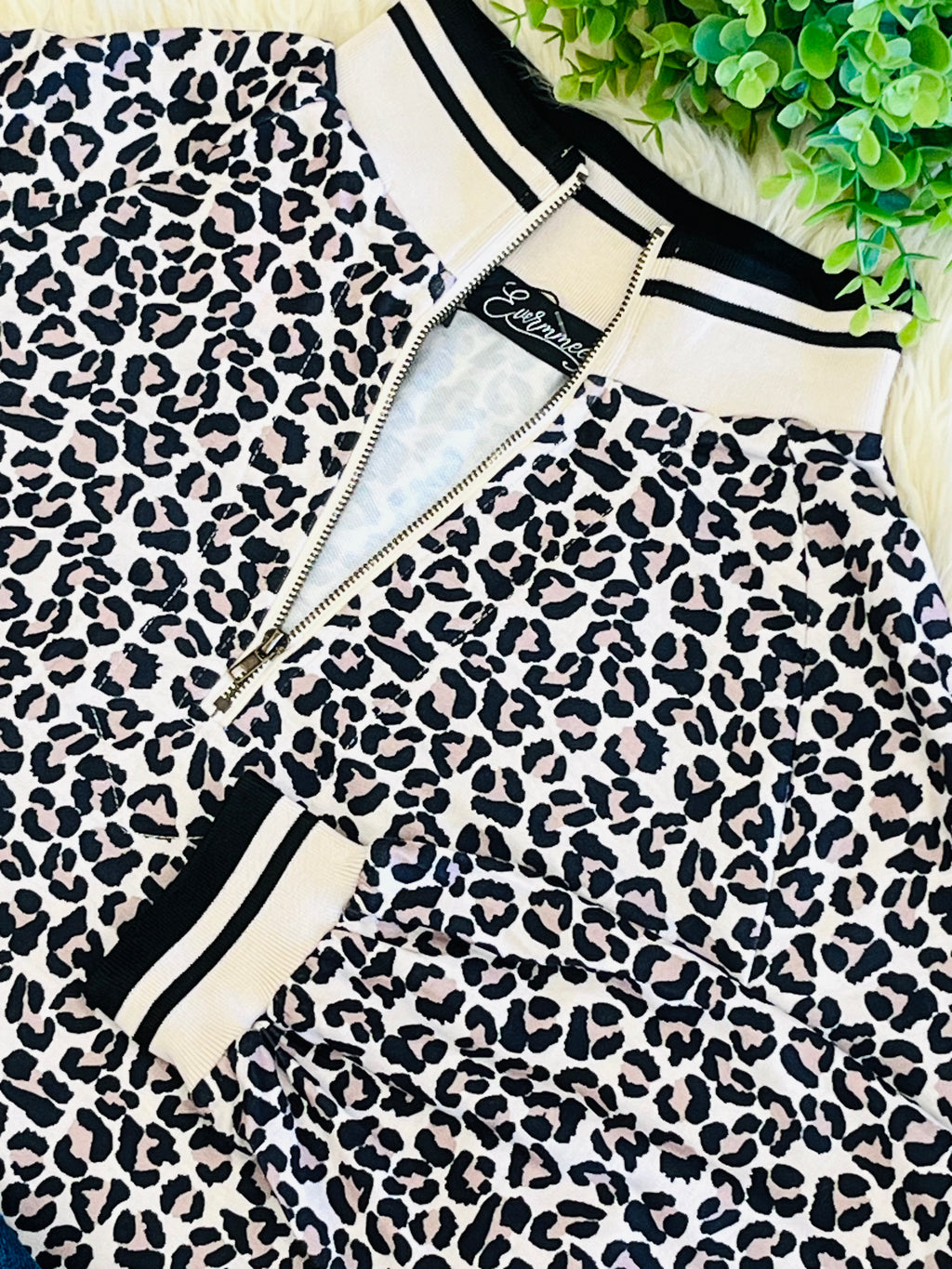 Women’s EverMMee Leopard Print Quarter Zip