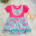 Girl’s Hot Pink Floral Dress