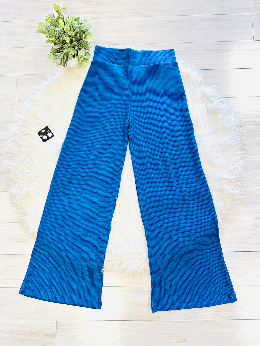 Women’s Zenana Classic Blue Mocked Neck Pant Set