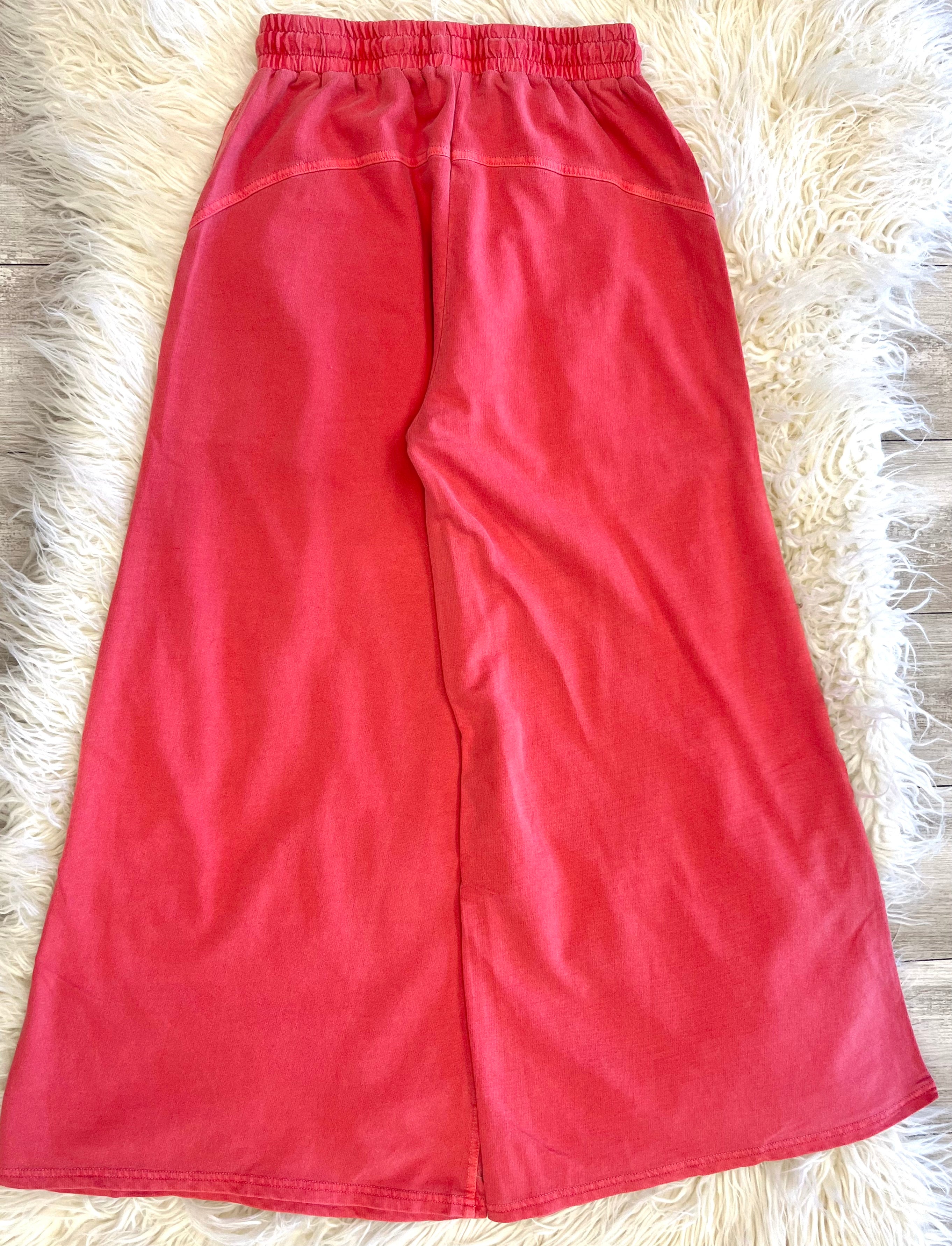 Women’s Zenana Ruby French Terry Enzyme Washed Pants