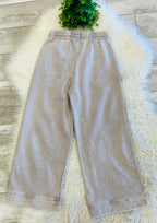 Women’s Zenana Cropped Wide Leg Comfy Ash Mocha Acid Wash Pants - True to Size