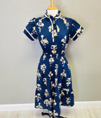 Women’s Umgee Navy and Cream Printed Dress