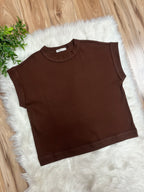 Women’s Zenana Brown Ribbed Cuff Sleeve Pant Set