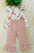 Girl’s Floral & Striped Set