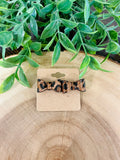 Women’s Cheetah Print Bow Shaped Stud Earrings