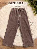 Mocha Acid Wash Petite/Cropped Barrel Pants Women’s