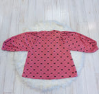 Women’s Umgee Corduroy Bow Print Top Loose Fit