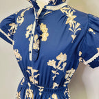 Women’s Umgee Navy and Cream Printed Dress