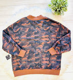 Women’s Evermmee Camouflage Mocked Neck Sweater Top - True to Size