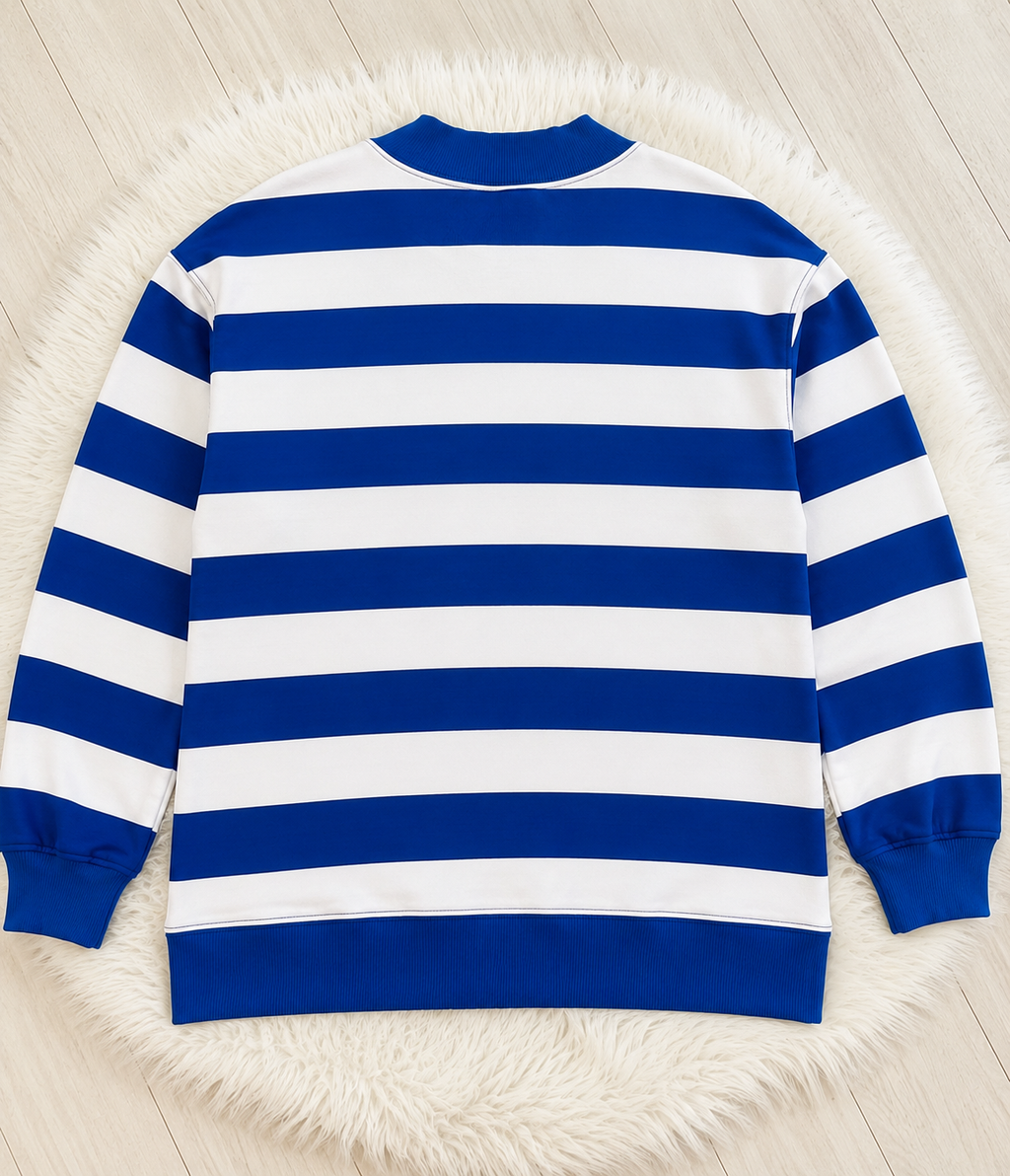 True Blue Striped Sweater Top Women’s