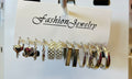 Women’s Silver Toned Geometric Hoops Chunky Square Designs Earrings