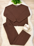 Women’s Zenana Cute Cotton Long Sleeve Set in Brown