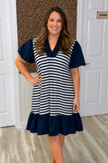 Women’s Umgee Navy Umgee Striped Dress