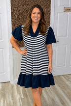 Women’s Umgee Navy Umgee Striped Dress