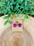 Women’s Purple Bubble Stud Earrings