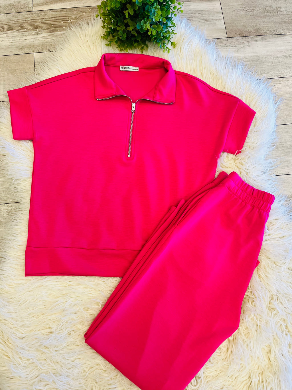 Women’s Hot Pink Scuba set