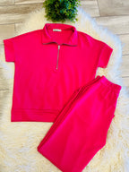 Women’s Hot Pink Scuba set