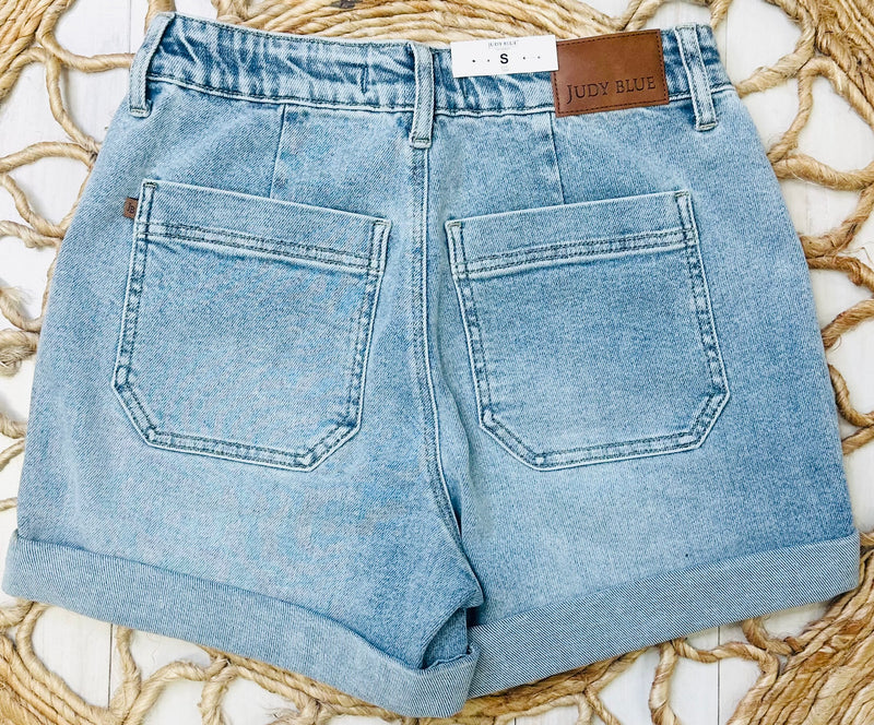 Judy Blue Cuff Jogger Shorts 0344 - Mini Mee Boutique