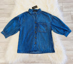 Women’s Evermmee Denim Puff Sleeve Top