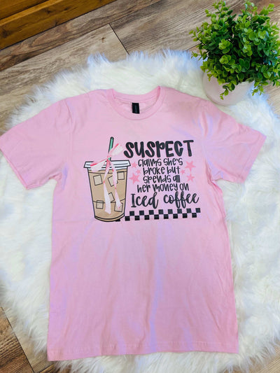 Women’s Suspect Claims Pink Tee - Mini Mee Boutique