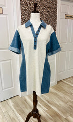 Women’s Evermmee Denim/Cotton Button Down Dress
