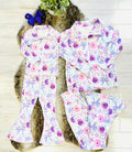 Girl’s Pink and Purple Floral Zip up  Outfit