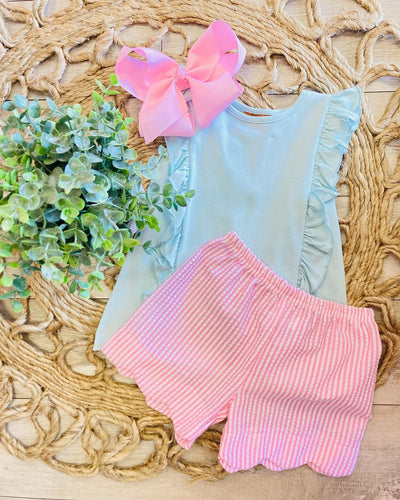 Millie Jay Teal and Pink Outfit - Mini Mee Boutique