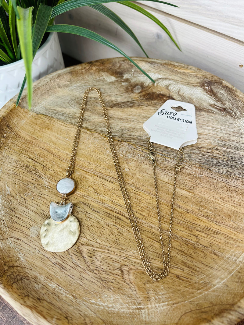 Gold and silver plate necklace