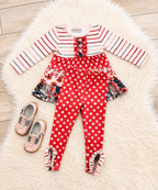 Girl’s Fall Mixed Patterned Outfit